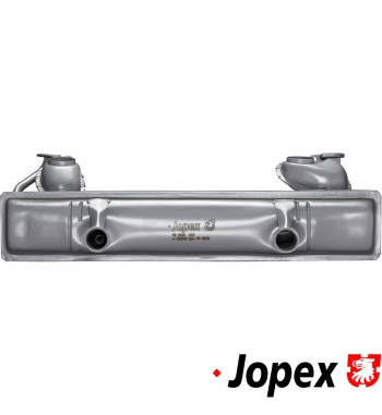 Exhaust rear. Made of steel with grey paint. With TÜV/EEC approval
