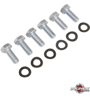 Clutch bolt set with washers, M8, 6 pieces, Bugpack