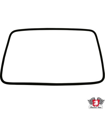 Seal for rear window with groove for moulding