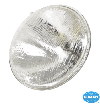 Headlight insert, 7" round (178 mm) sealed beam, High/Low bulb only, 12V, without E-mark