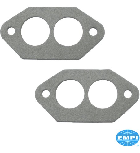 Gasket set for intake manifold, dual port, without pin holes, 2 pieces