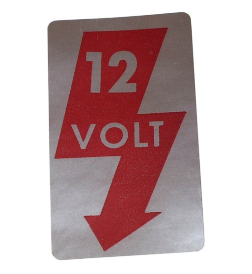 Naklejka, 12 V na słupek drzwi
Naklejka, 12 V na słupek drzwi