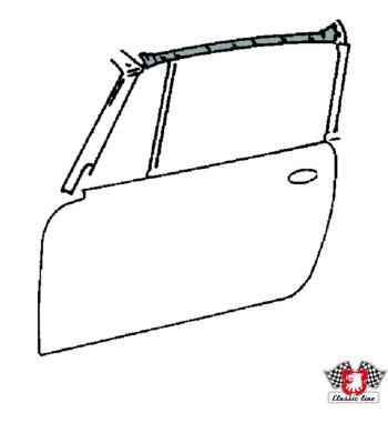 Targa roof top seal, left