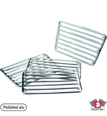 Zestaw kratek wentylacyjnych na pokrywę silnika, aluminium, 4 sztuki

