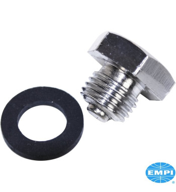 Korek spustowy oleju z uszczelką, M14x1.5x10, magnetyczny, chromowany
