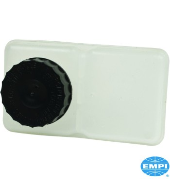 Brake fluid reservoir with black cap