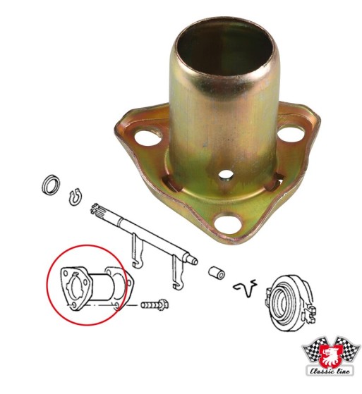 Sleeve for clutch release bearing, OE version with hole for oil drain Sleeve for clutch release bearing, OE version with hole for oil drain