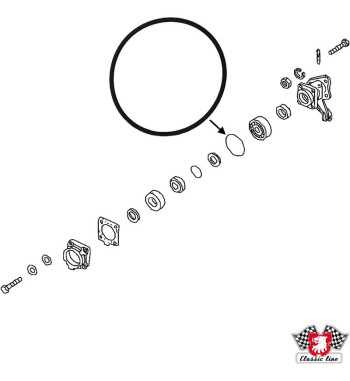 O-ring duży do łożyska osi tylnej, Ø 67 mm
