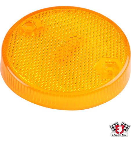 Side marker lamp lens, yellow, right