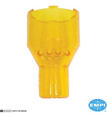 Lamp shield for whip lamp, yellow