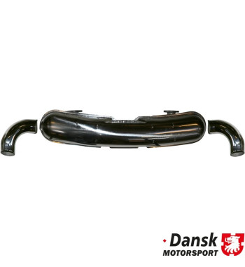 Exhaust rear, Sport, with two Ø84 mm loose tail pipes. Made of polished stainless steel
