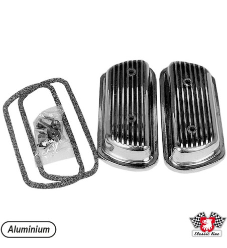 Zestaw pokryw zaworów, przykręcany, w tym części montażowe, aluminium, 2 sztuki
