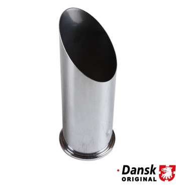 Exhaust tip. Fits Ø57 mm tail pipes. Made of chromed stainless steel