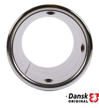 Exhaust tip. Fits Ø57 mm tail pipes. Made of chromed stainless steel