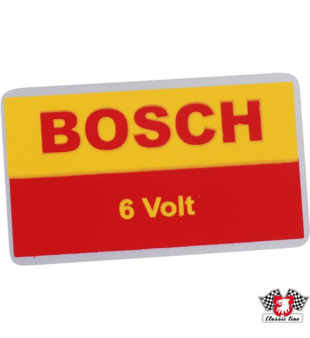 Naklejka, „Bosch 6 Volt”, żółto/czerwona 8101502600