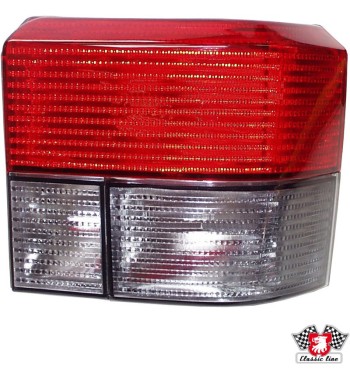 Tail light with red/black glass, right, with E-mark