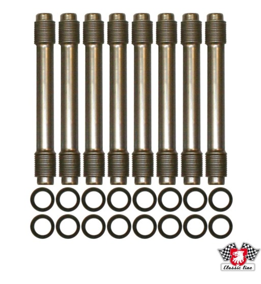 Push rod tube, 200 mm, with rubber seal, kit with 8 pcs. Push rod tube, 200 mm, with rubber seal, kit with 8 pcs.