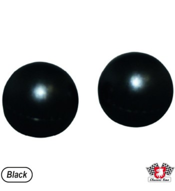 Heater lever knobs, black, 2 pcs.