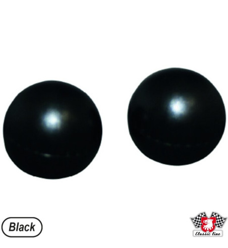 Heater lever knobs, black, 2 pcs.