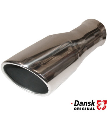 Tail pipe, Ø100 mm. Made of polished stainless steel