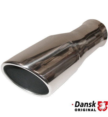 Tail pipe, Ø100 mm. Made of polished stainless steel