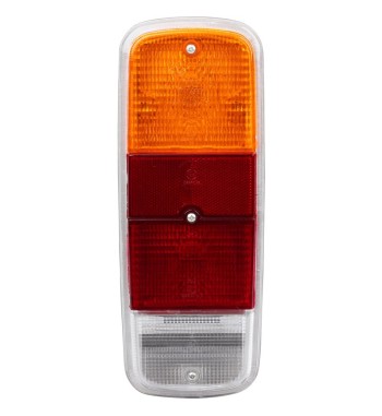 Tail light with red/orange/clear glass, left/right, with E-mark