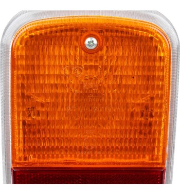 Tail light with red/orange/clear glass, left/right, with E-mark