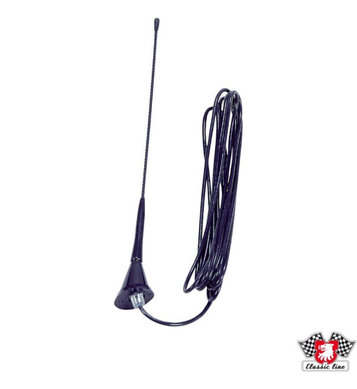 Antena, dachowa montowana, 16 V z przewodem, wygląd GTI, 410 mm Antena, dachowa montowana, 16 V z przewodem, wygląd GTI, 410 mm