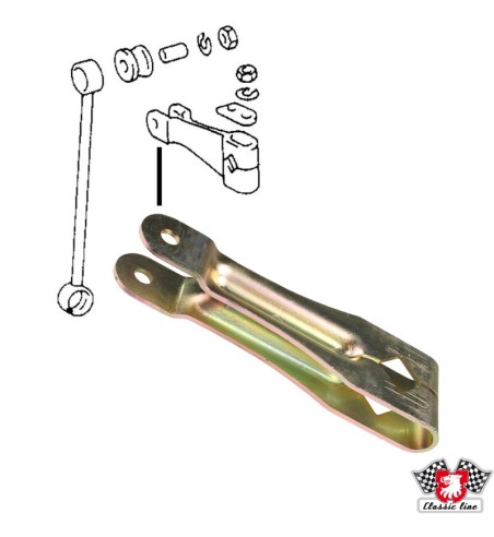 Lever for anti roll bar, front