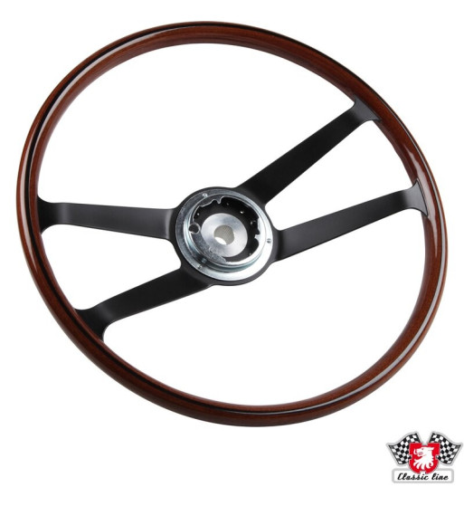 Kierownica, imitacja drewna, O420 mm (16,5"), bez przycisku klaksonu
Kierownica, imitacja drewna, O420 mm (16,5"), bez przycisku klaksonu