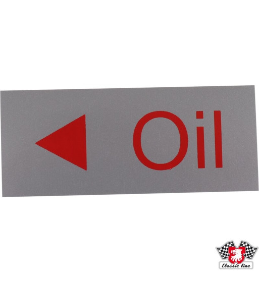 Sticker, "Oil" Sticker, "Oil"