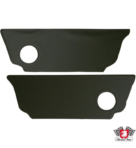 Kick panel set, rear seat, vinyl, black