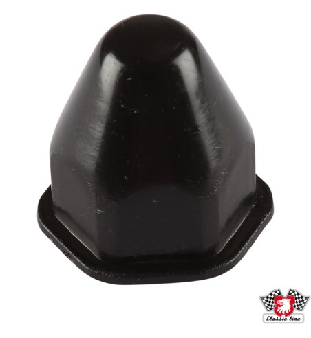 Covering cap for shock absorber nut, upper