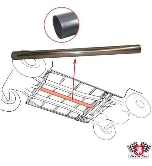 Heater pipe, middle, Ø 89x1.5x1270 mm Heater pipe, middle, Ø 89x1.5x1270 mm