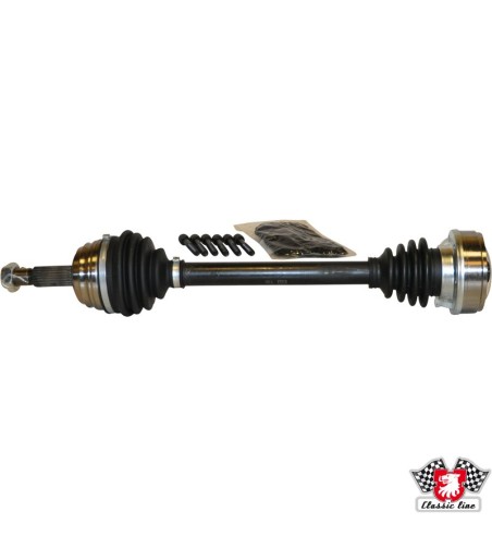 Drive shaft, complete with boots and bolts, front, left