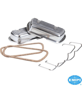 Zestaw pokryw zaworów, w tym zaczepy i uszczelki, aluminiowe, 2 sztuki