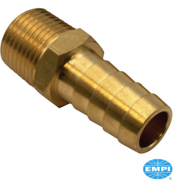 Króciec przewodu  olejowego, 3/8" męski z zaczepem węża 1/2"
