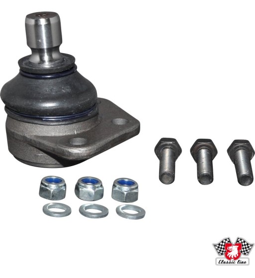 Ball joint for wishbone, 15 mm, front, left/right, with bolts and nuts
