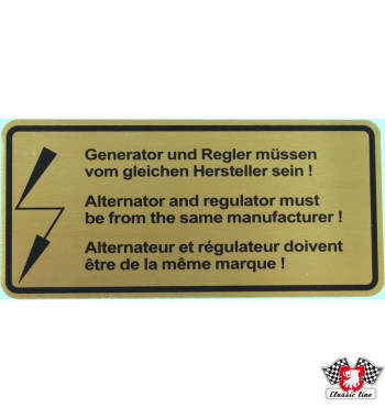 Naklejka, alternator
