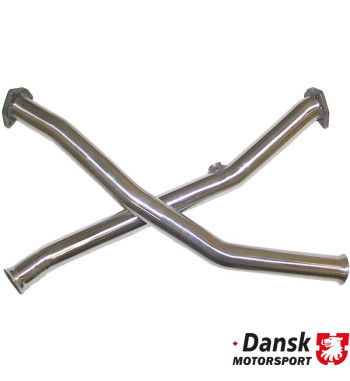 Cross pipe set without catalytic converter, Gillet. Made of stainless steel