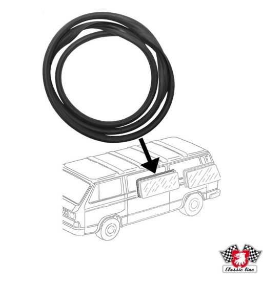 Side window seal, centre Side window seal, centre