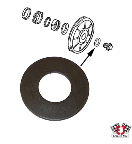 Spring washer for pulley bolt
