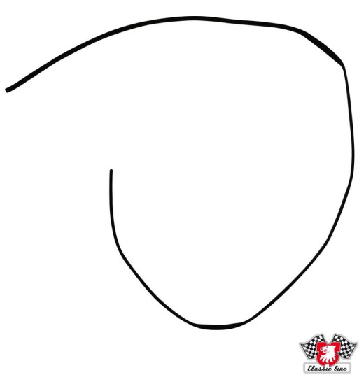 Velvet strip for sunroof, front Velvet strip for sunroof, front