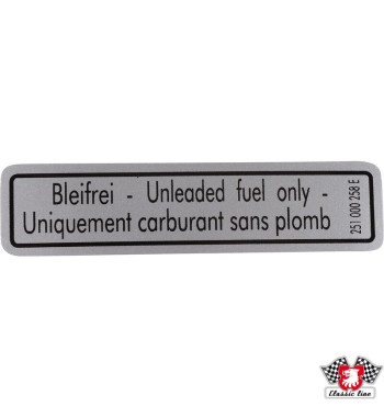 Naklejka, "Unleaded fuel only"
