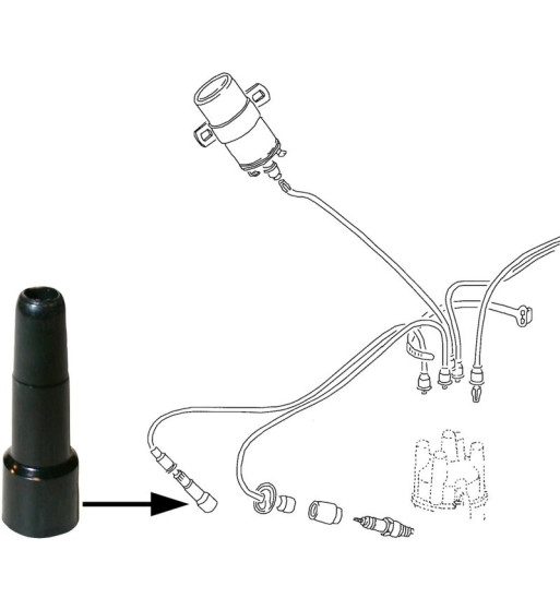 Łącznik świec zapłonowych, 1K-Ohm
Łącznik świec zapłonowych, 1K-Ohm