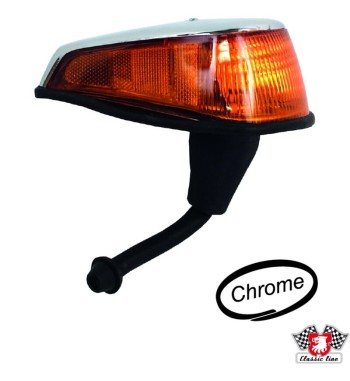 Indicator, front, wing mounted, US version, chrome/orange, right