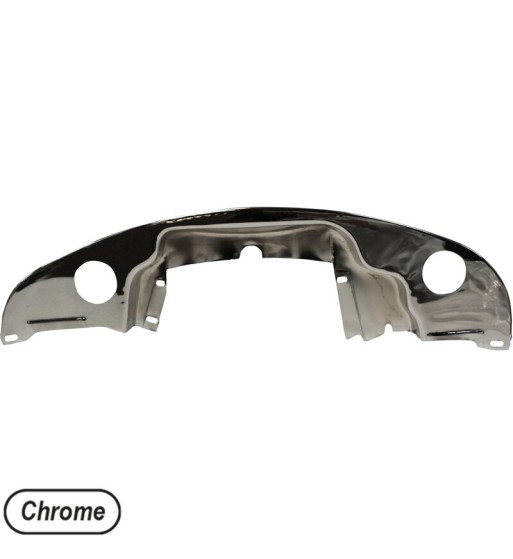 Engine tin, rear, with air hose holes and without pre heater holes, chrome Engine tin, rear, with air hose holes and without pre heater holes, chrome
