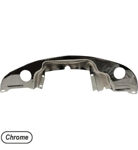 Engine tin, rear, with air hose holes and without pre heater holes, chrome