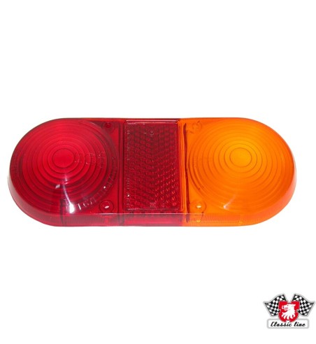 Lens for tail light, orange/red, left/right