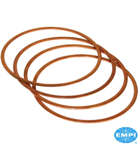 Cylinder head gasket set, copper, Ø90.5/92 mm, 0.04" thick, 4 pieces